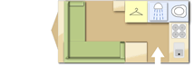 Elddis Xplore 302 caravan layout