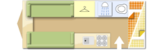 Elddis Avante 464 caravan layout