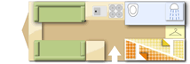 Swift Sprite Alpine 4 DB, 2026 caravan layout
