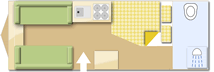 Bessacarr Cameo 625 caravan layout