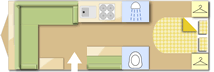 Bailey Retreat Willow caravan layout