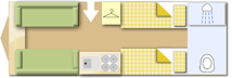 Swift Galaxy Challenger 565, 2019 caravan layout