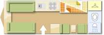 Bailey Pegasus Ancona, 2016 caravan layout